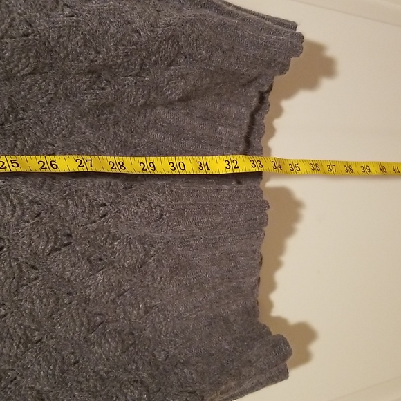 NWOT Cynthia Rowley size L long body, short sleeve sweater medium gray - Picture 4 of 7